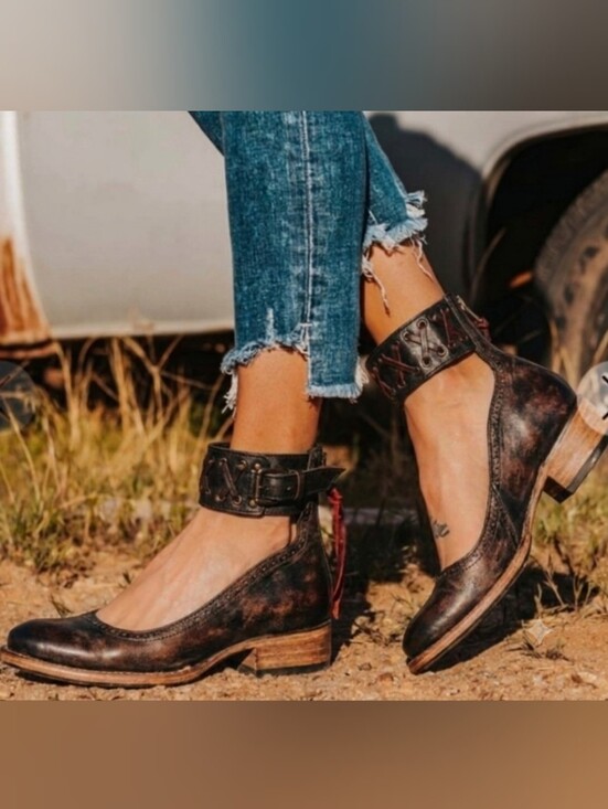 Freebird by Steven Shoes - Freebird Moana Deep Brown Black Ankle Zip Flats